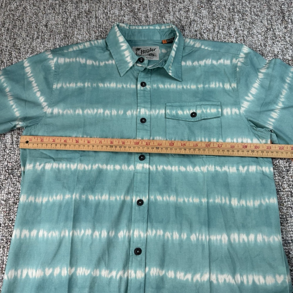 Howler Bros Shirt Mens Small San Gabriel Hazy Horizon Seaspray Short Sleeve Blue - Picture 5 of 13